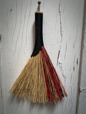 Black Handled Turkey Tail Whisk Brooms