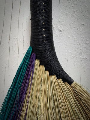 Black Handled Turkey Tail Whisk Brooms
